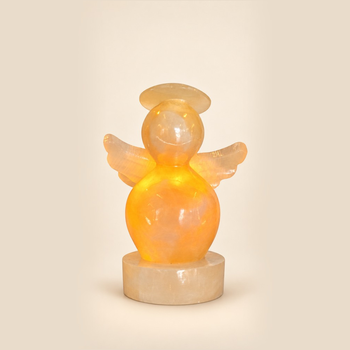 Lámpara de ángel de cuarzo amarillo
