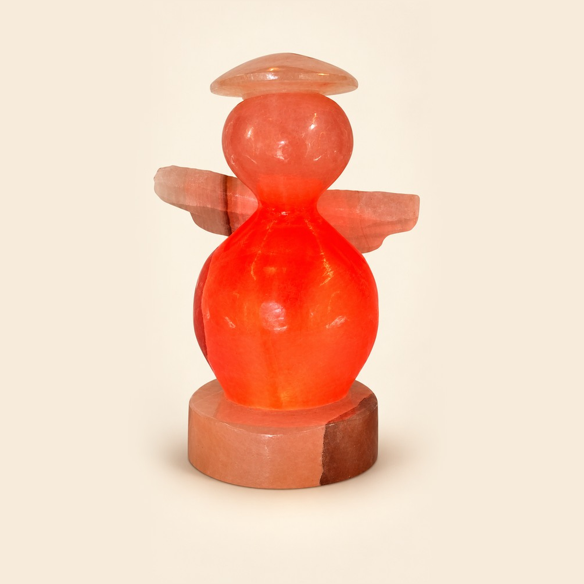 Lámpara de cuarzo rosa
