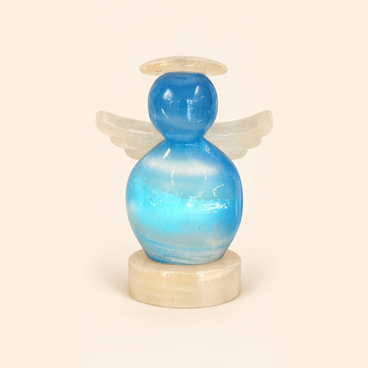 Lámpara de ángel de cuarzo azul
