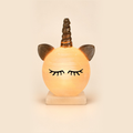 Lámpara de unicornio de cuarzo natural